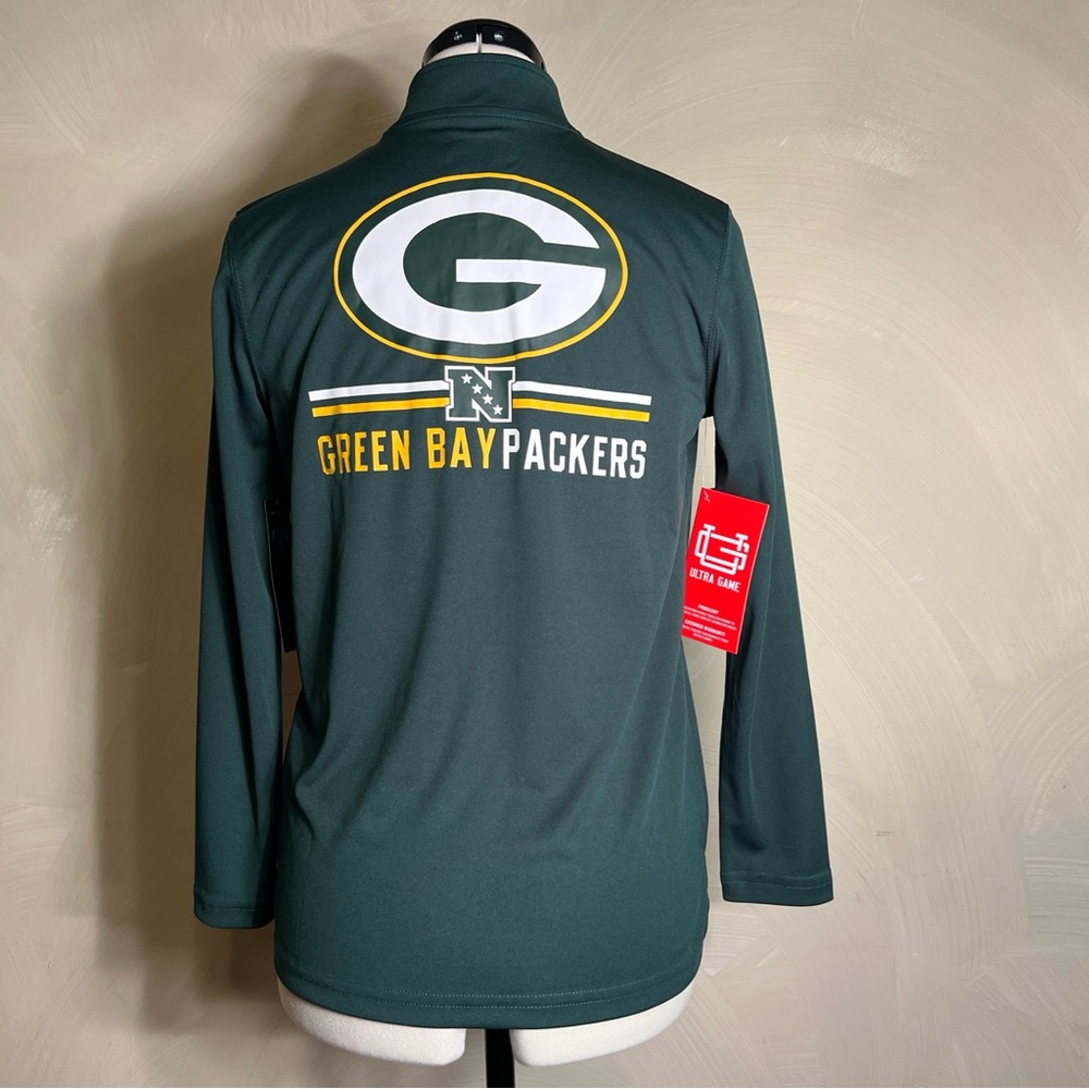 NFL Team Apparel L/S Quarter-Zip Pullover Green Bay Packers, Youth|Sz: L (14-16)